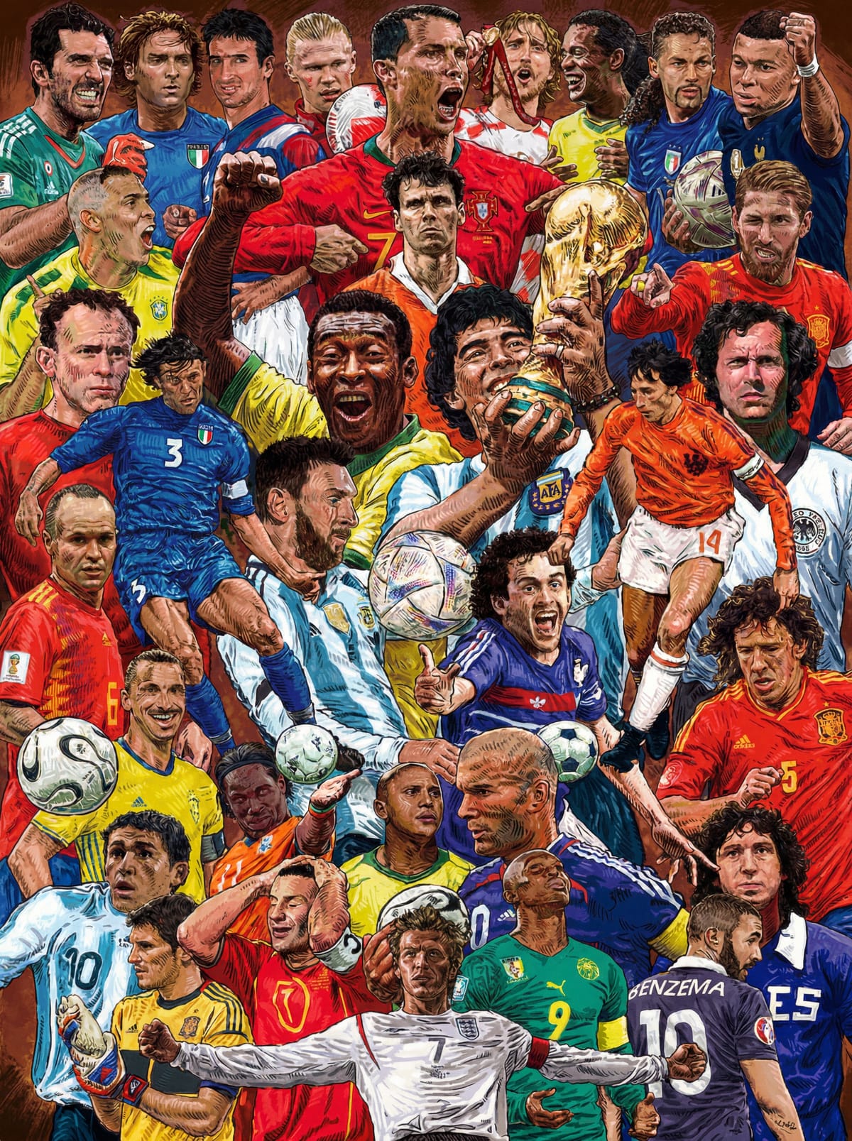 The legendary players of soccer