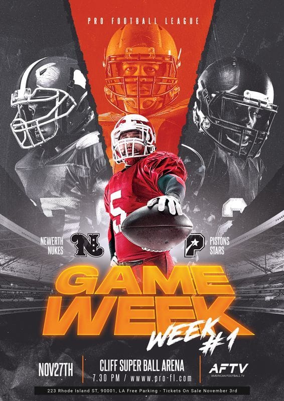 Download PSD Football Flyer Template