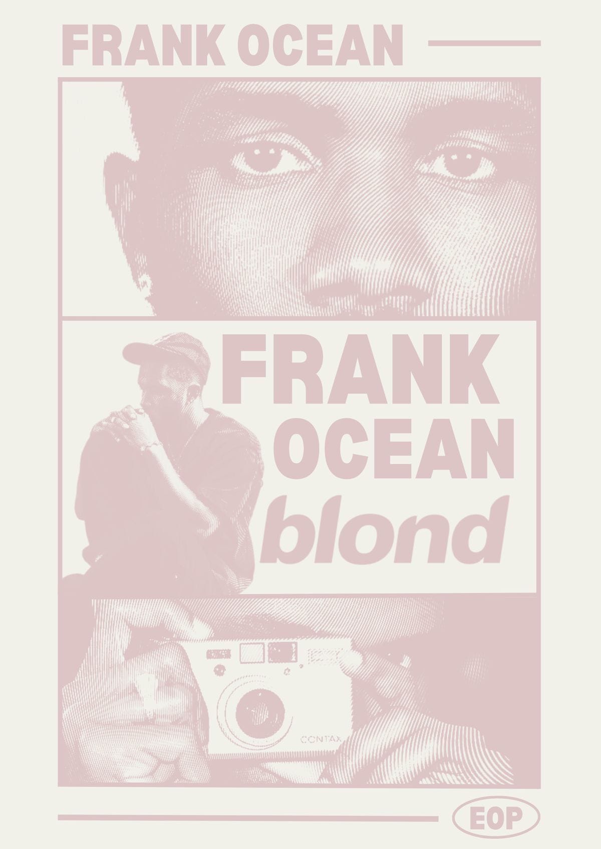 Pink + white poster poster