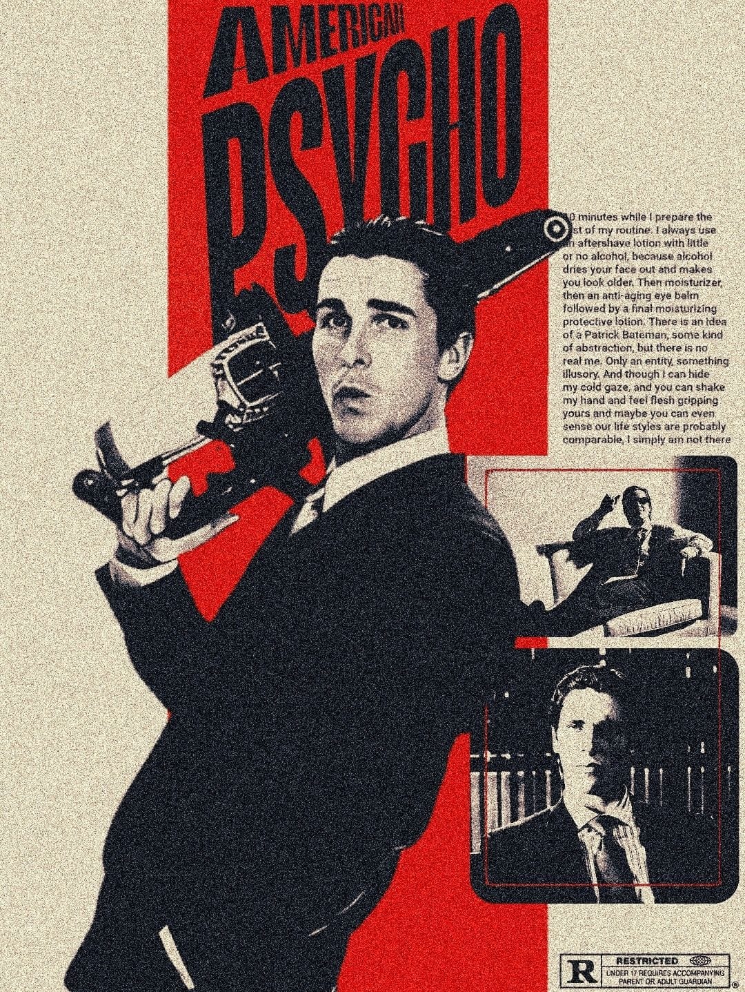 "Patrick Bateman Graphic Design Poster"