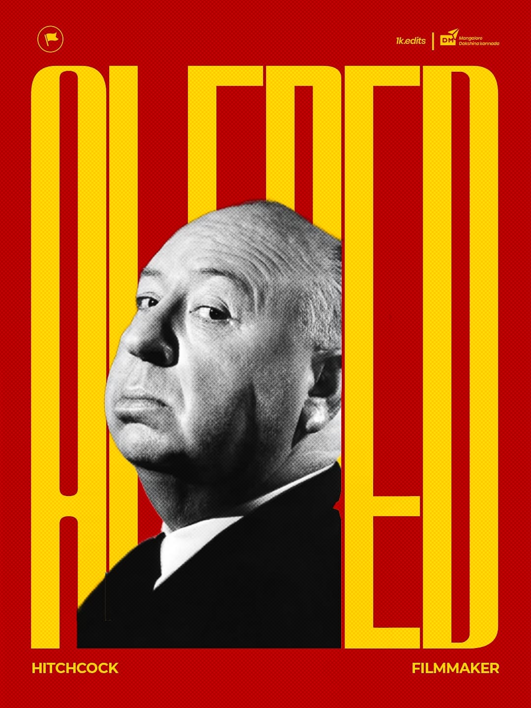 Alfred Hitchcock - Typography Add Poster - Trends Help you Create Projects In 2026
