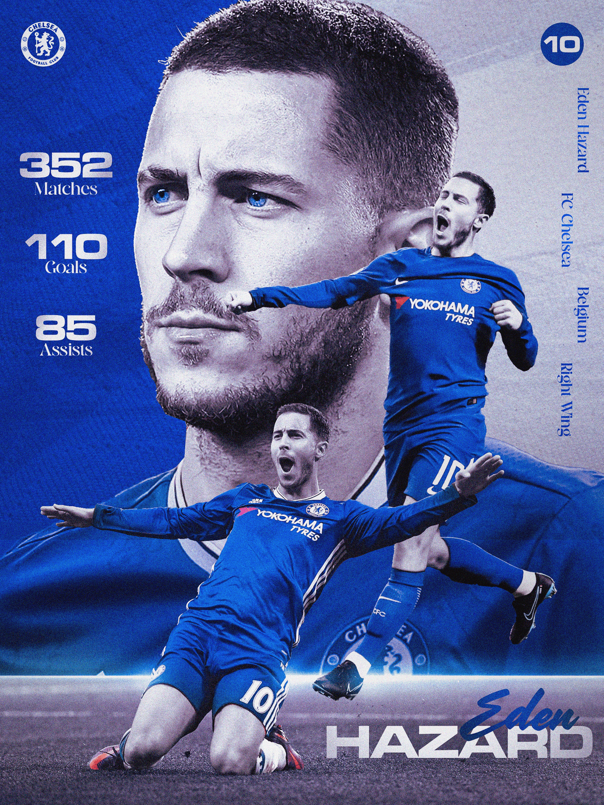 Eden hazard Chelsea poster