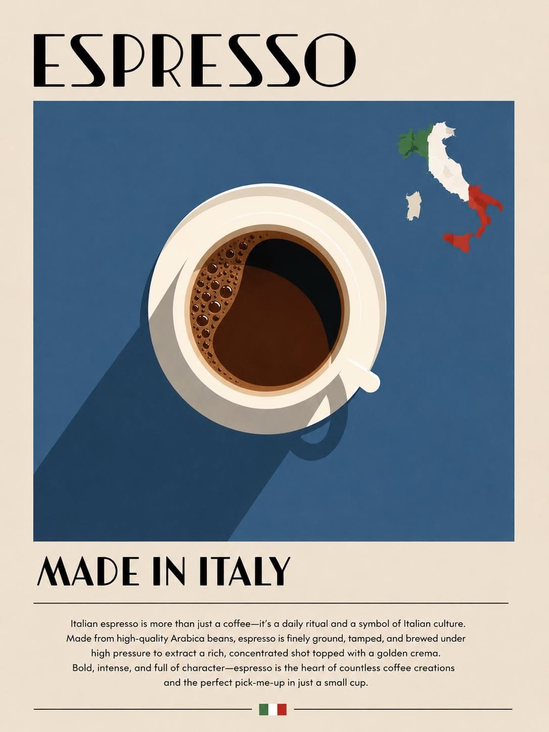 The Daily Brew | Vintage Coffee Poster | Minimalist Kitchen Wall Art