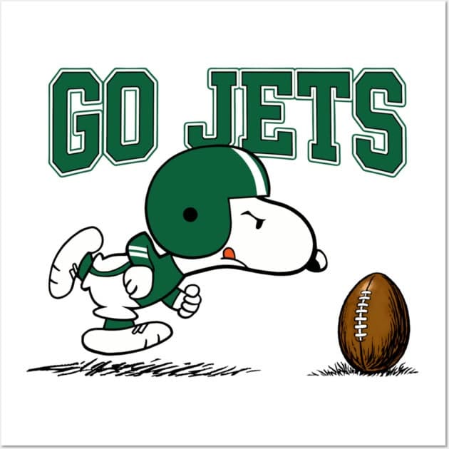 Snoopy New York Jets Football Fan - Go Jets F0043 Poster
