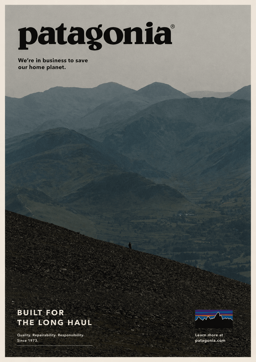 Patagonia poster mock up using ai