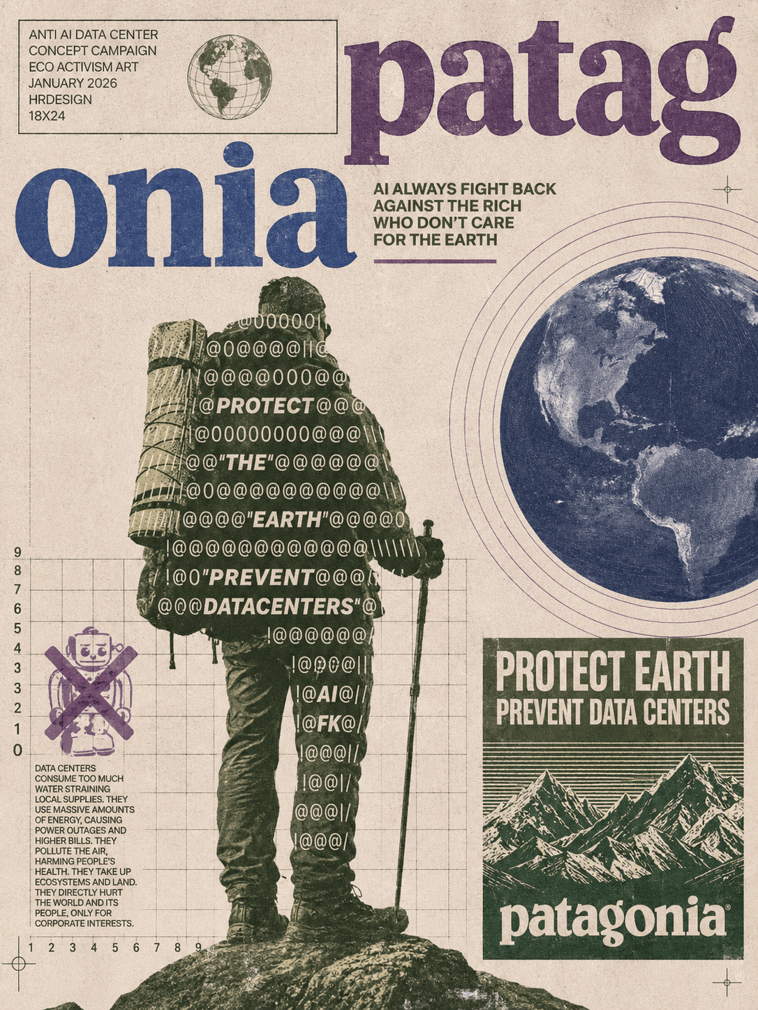 Patagonia Protect Earth Eco Activism Poster