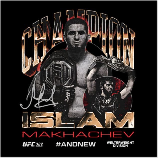Islam Makhachev World Welterweight Champion Poster
