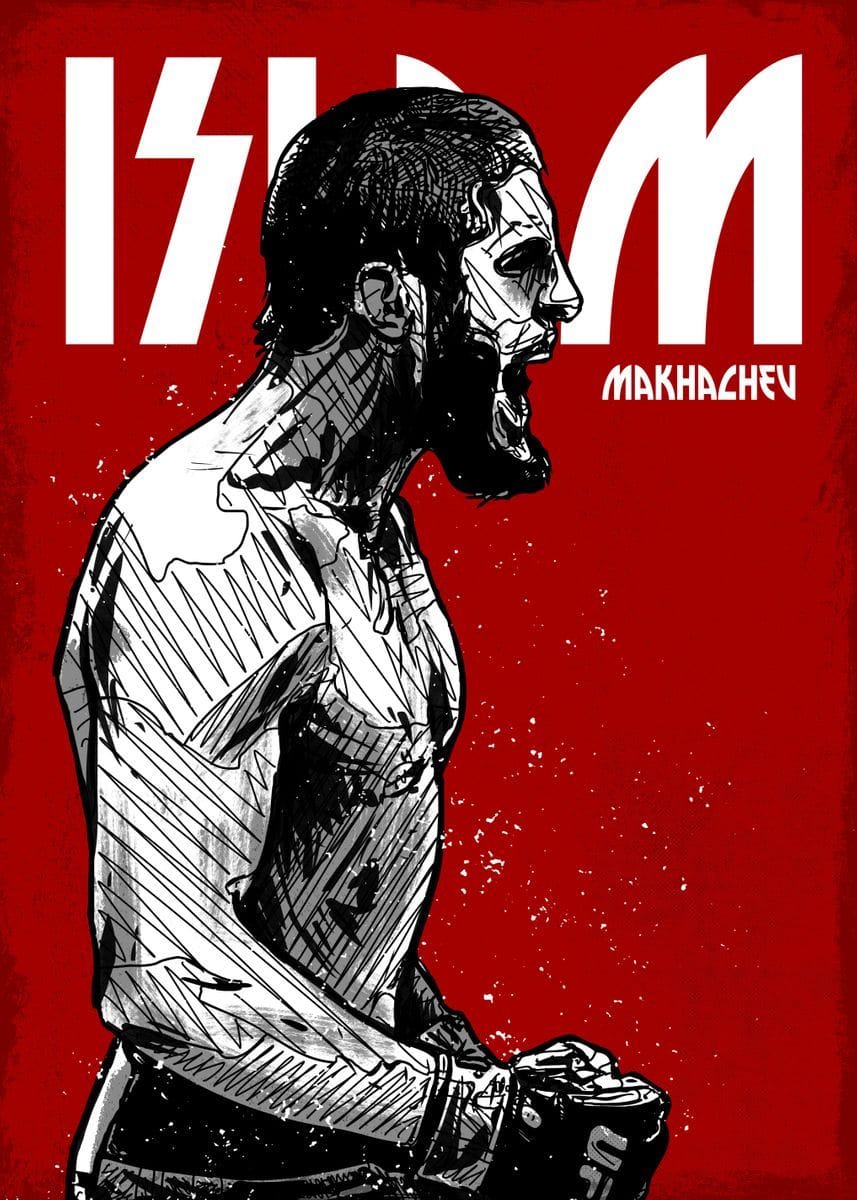 'Islam makhachev 2' Poster, picture, metal print, paint by Sumox Studio | Displate