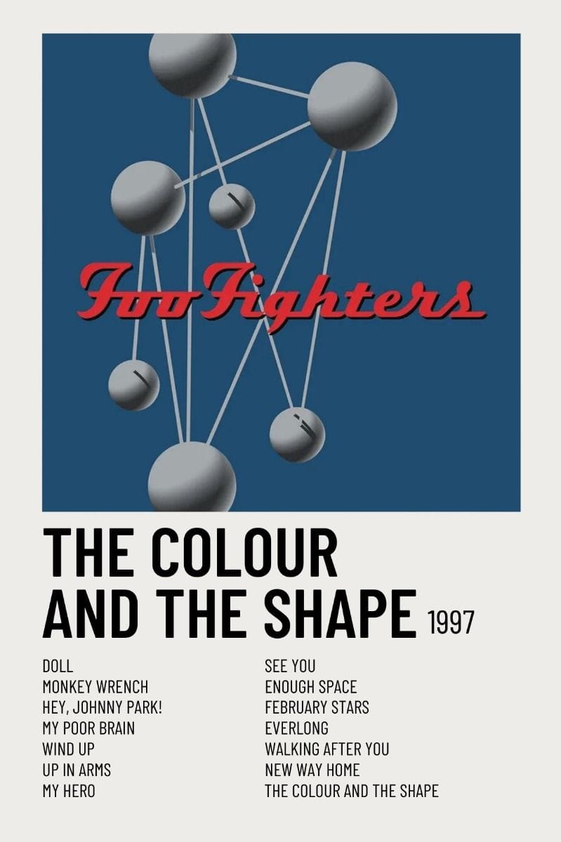 The Colour And The Shape - Foo Fighters | Minimalist Music Poster