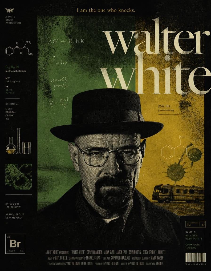 Walter white | Breaking bad | 4k poster designs