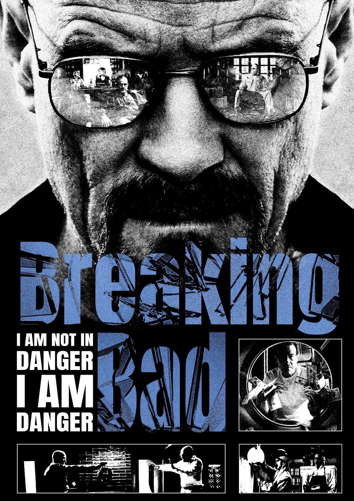 Breaking Bad Art Poster | Walter White “I Am the Danger” Quote | Digital Wall Art Print
