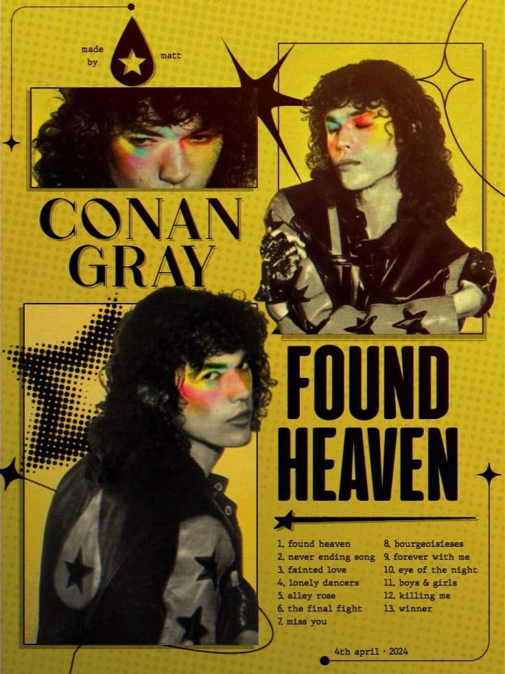 found heaven by conan gray poster