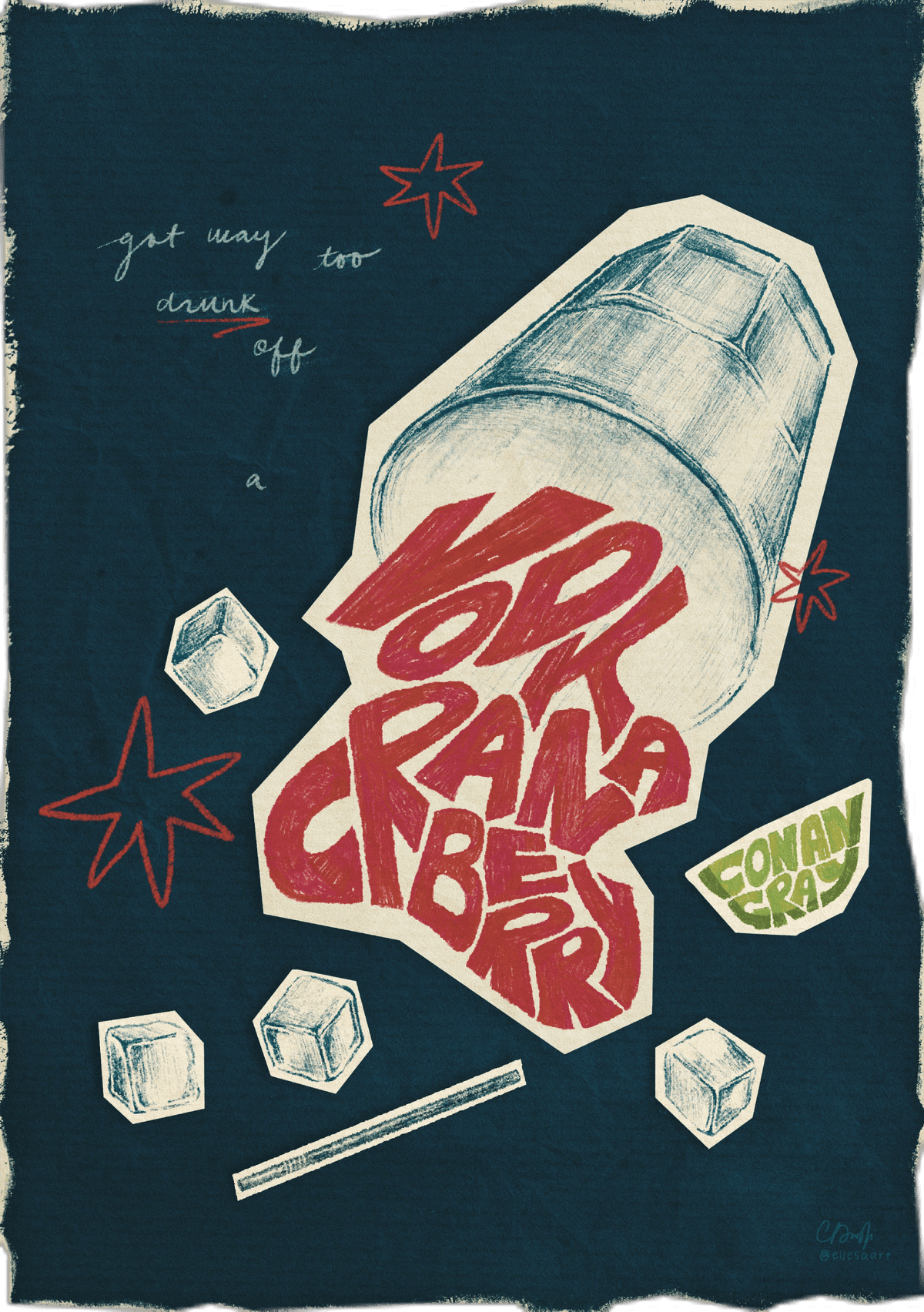 Conan Gray Vodka Cranberry Poster Design