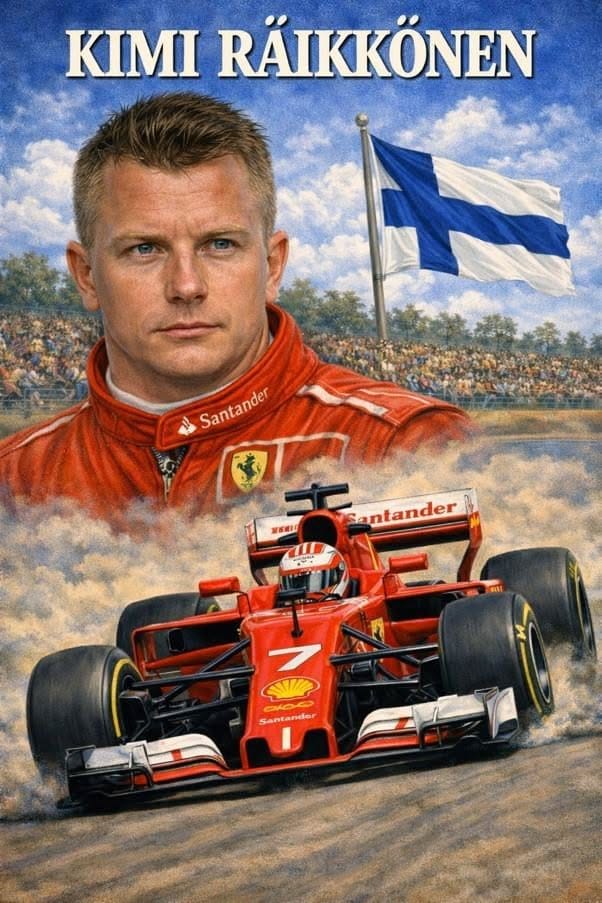 Kimi Raikonen F1 | Vintage Formula 1 Wall Art | Motorsport Decor | Printable Racing Poster | Man Cave Art