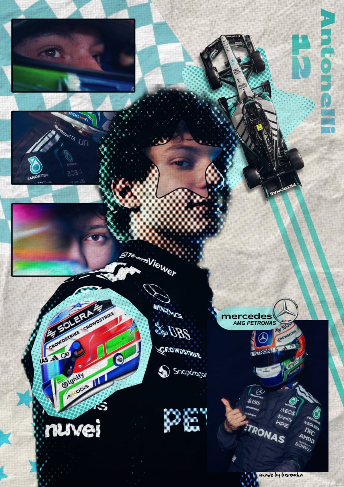 Kimi Antonelli poster texture