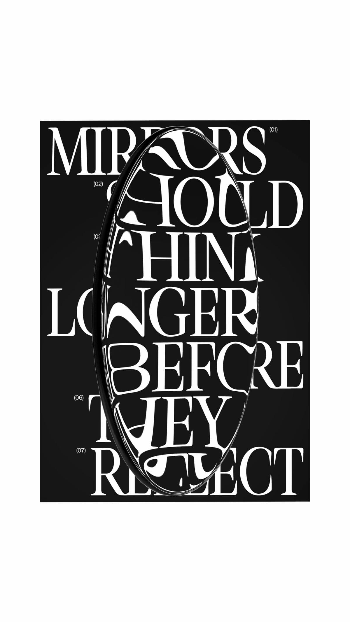 Typography Poster with 3D Glass Animation