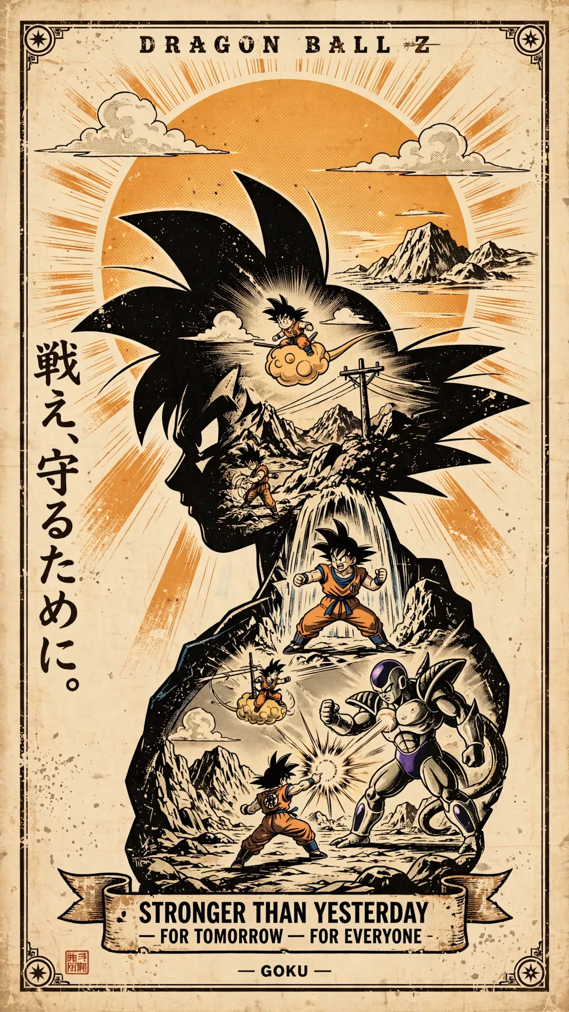 Dragon Ball Z Motivational Quotes Wallpaper - Never Give Up Saiyan Spirit