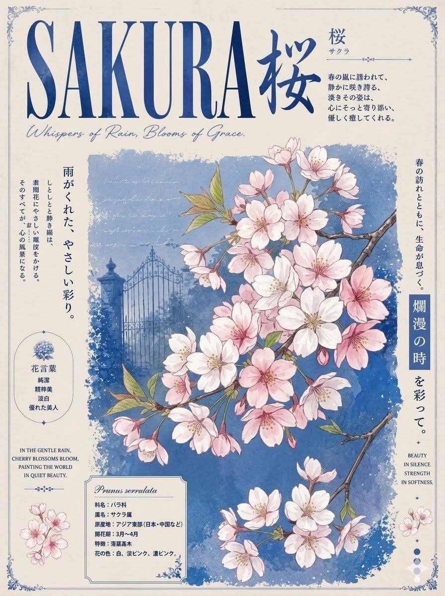 Cherry blossom poster