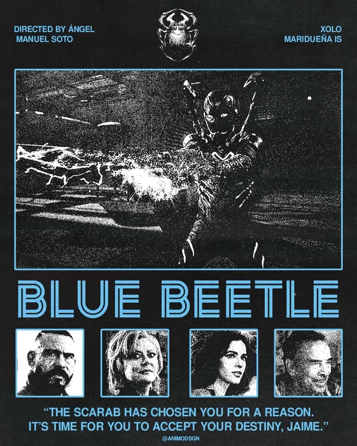 blue beetle poster