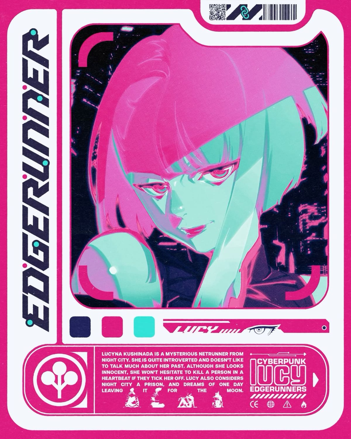 Cyberpunk Edgerunners - Lucy Poster (IG @madebyzady) 🌃