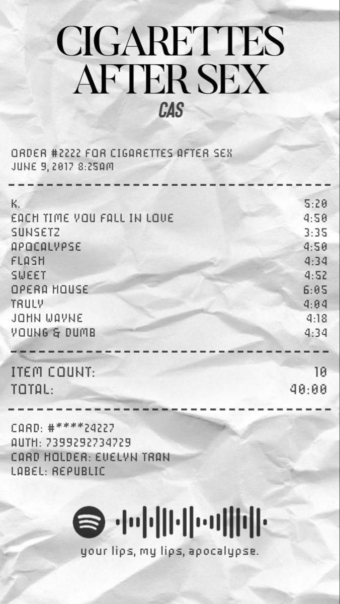 Cigarettes After Sex poster