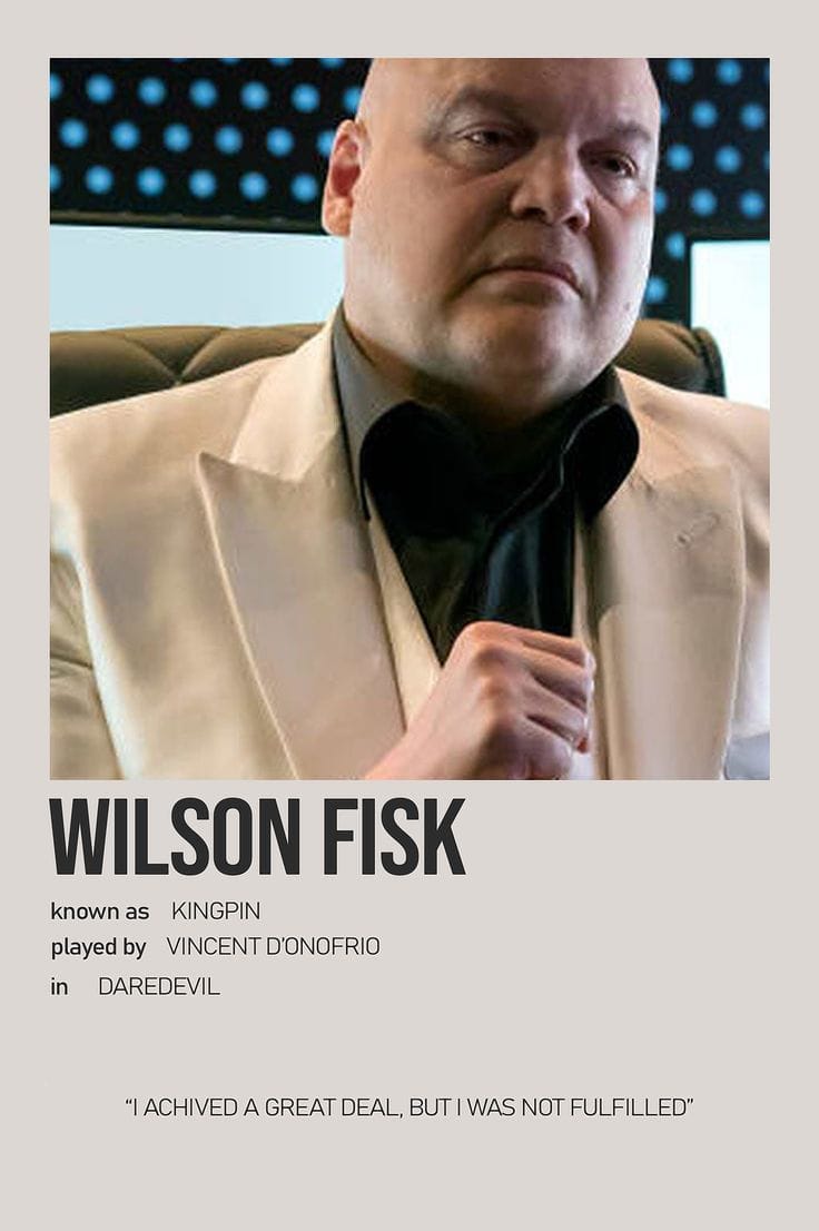 Wilson Fisk Minimalist Polaroid Poster
