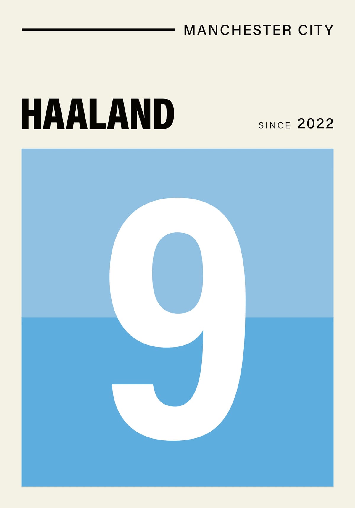 Haaland Manchester City Poster 8" x 12" in