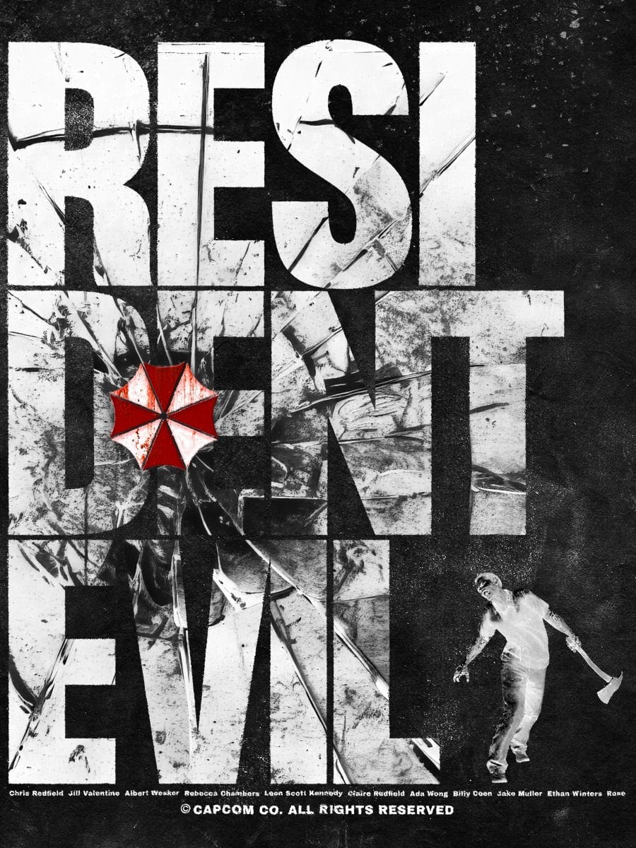Resident evil typography poster