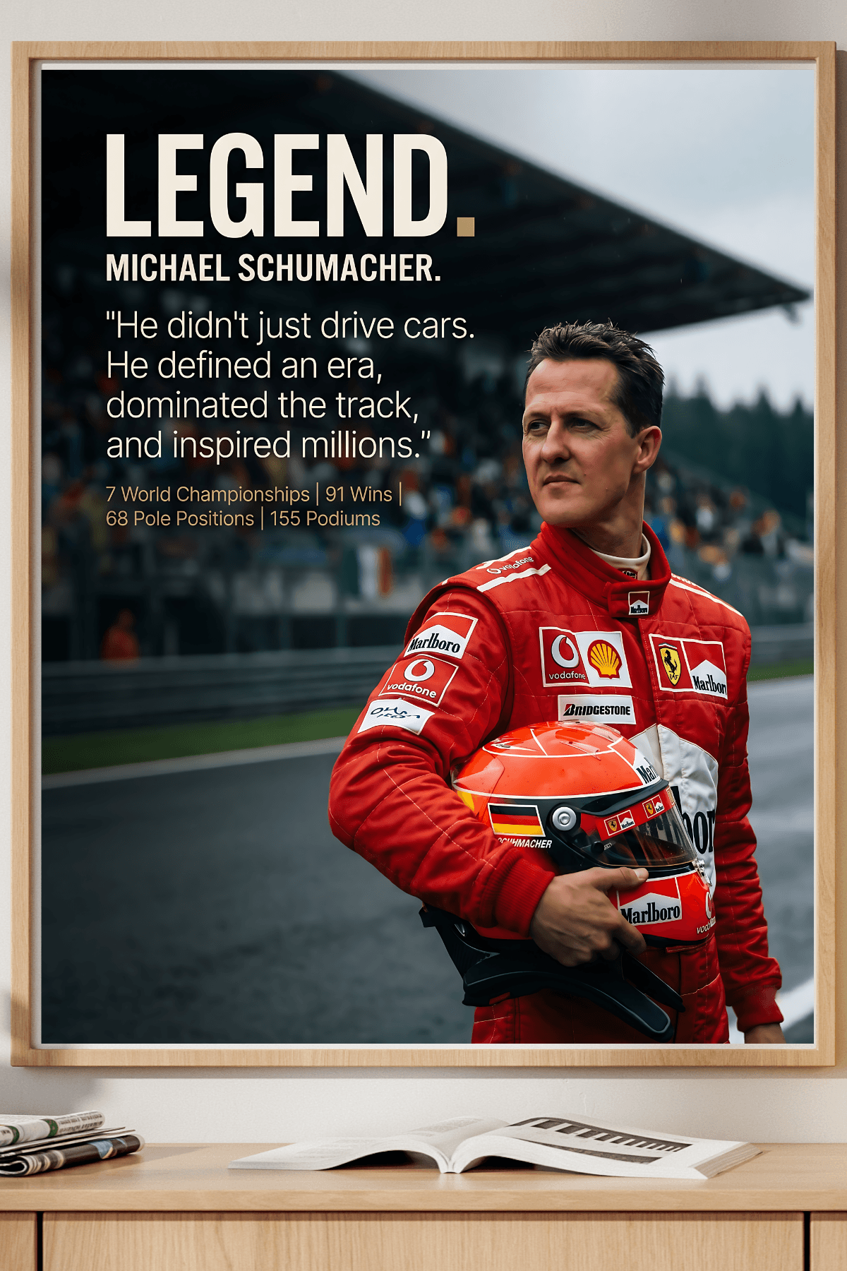 Michael Schumacher Legend F1 Poster | Formula 1 Wall Art