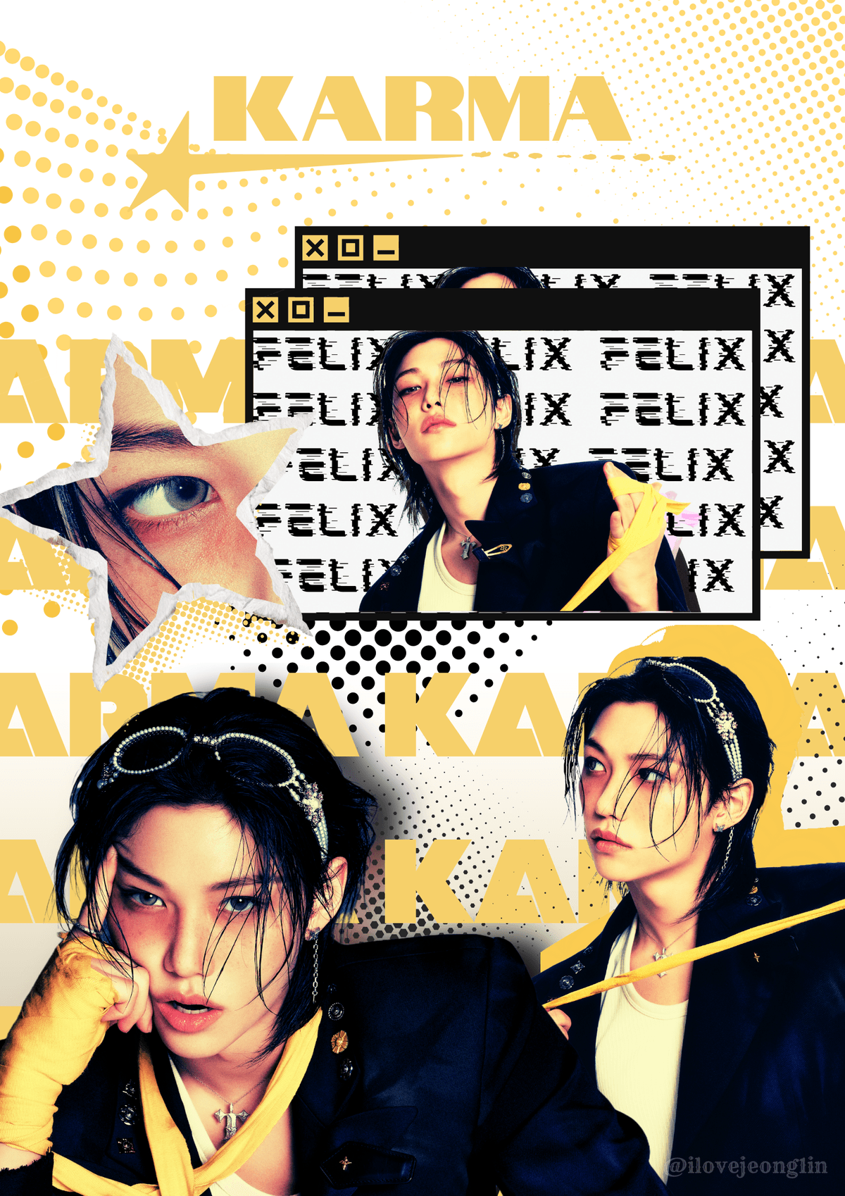 ｡𖦹° Felix KARMA poster‧⭑.ᐟ— version 1