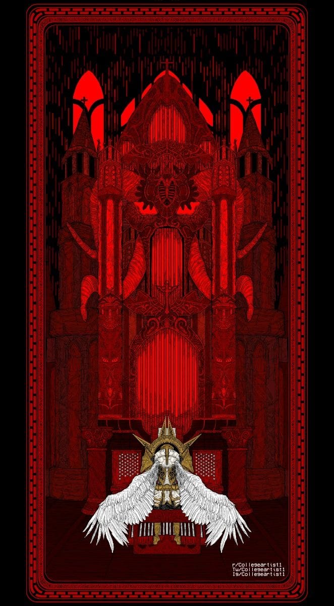 Heresy - Ultrakill Gabriel Design Illustration