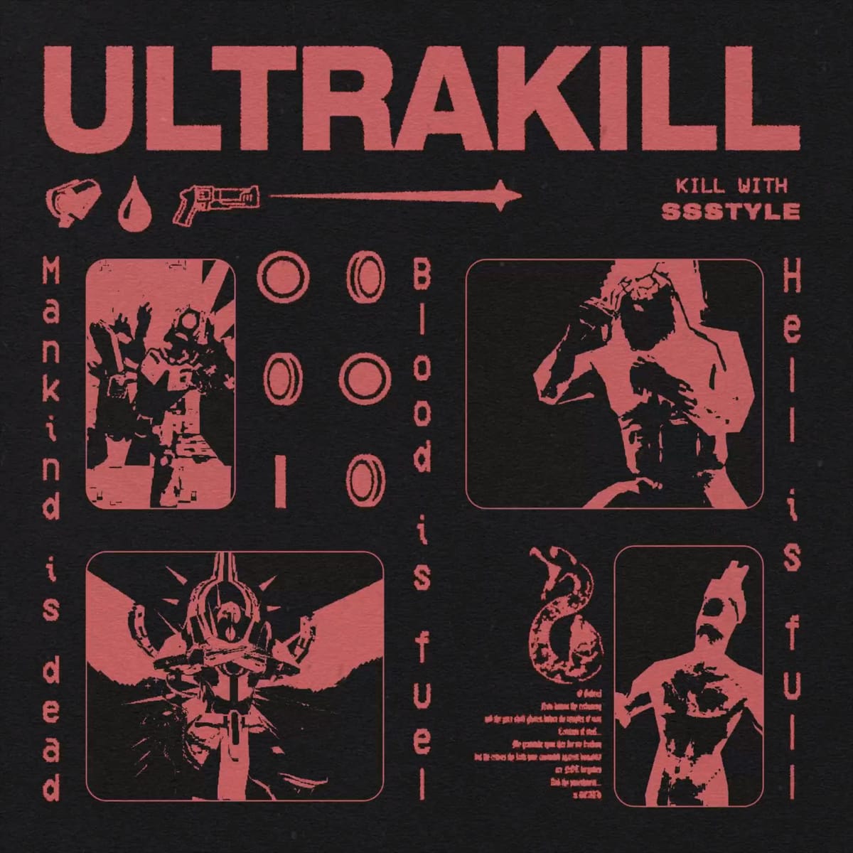 ULTRAKILL brutalist poster