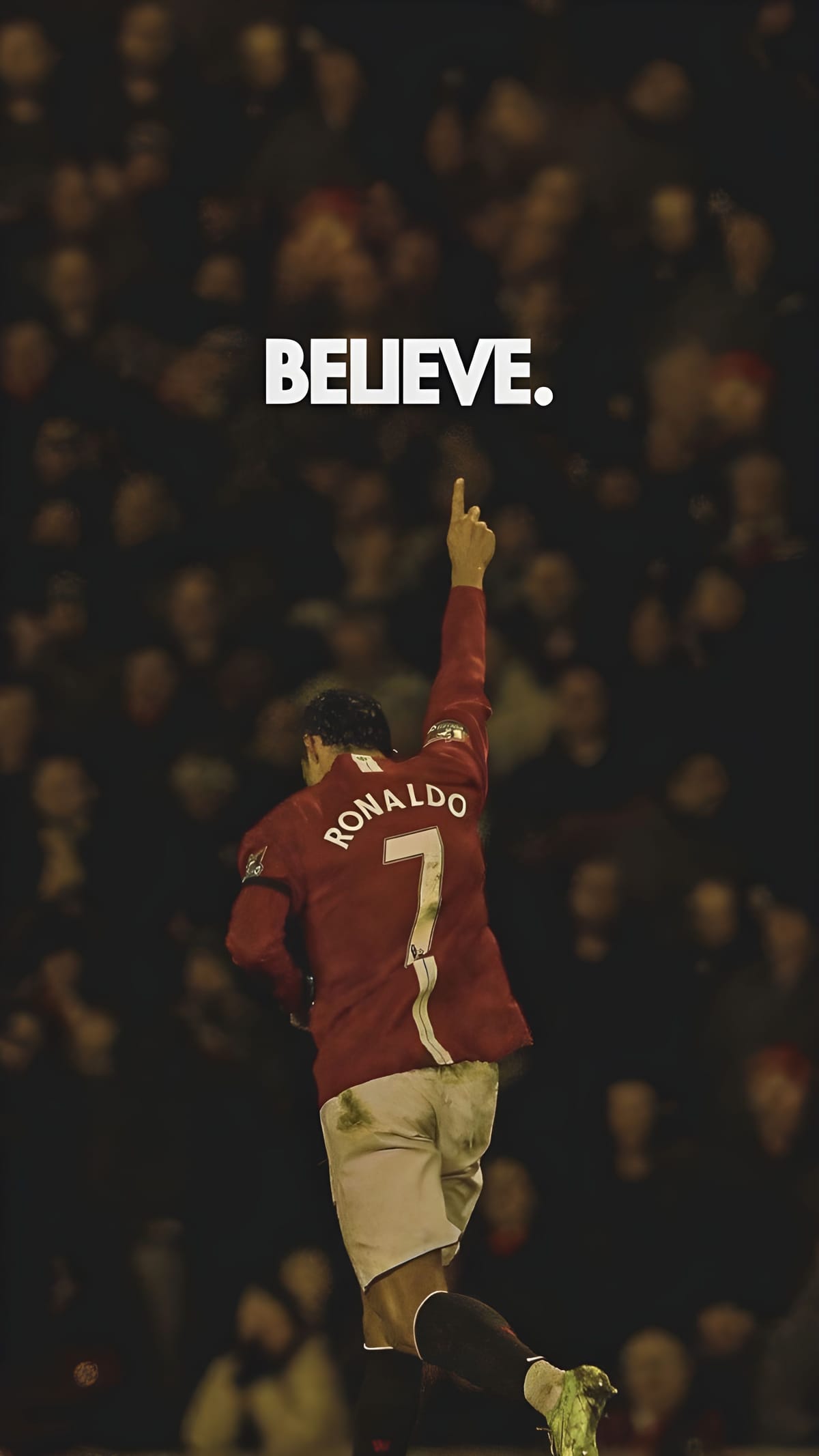 "Cristiano Ronaldo 'BELIEVE' Motivational Print - Football Champion Mindset Wall Art"