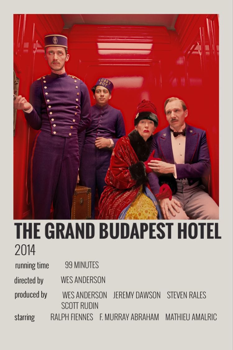 the grand budapest hotel polaroid poster