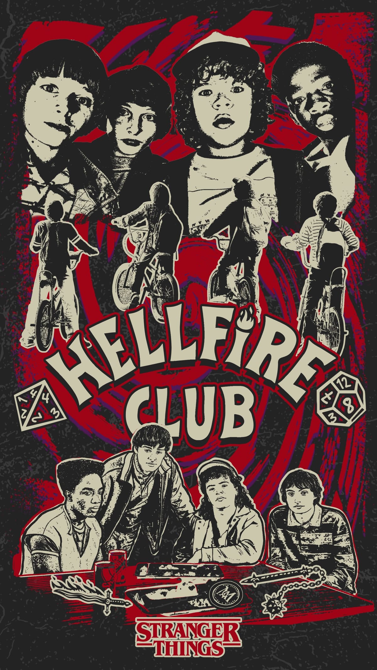 Dark Fantasy Roleplaying Club Poster  Retro Sci Fi Horror Wall Art  Poster Wall Art Ideas