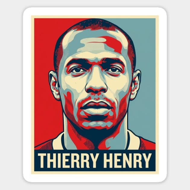 Thierry Henry Hope Style Retro Poster Art Sticker
