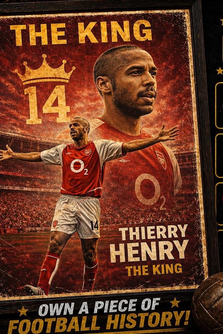 Thierry Henry 'The King' Poster – Football Wall Art