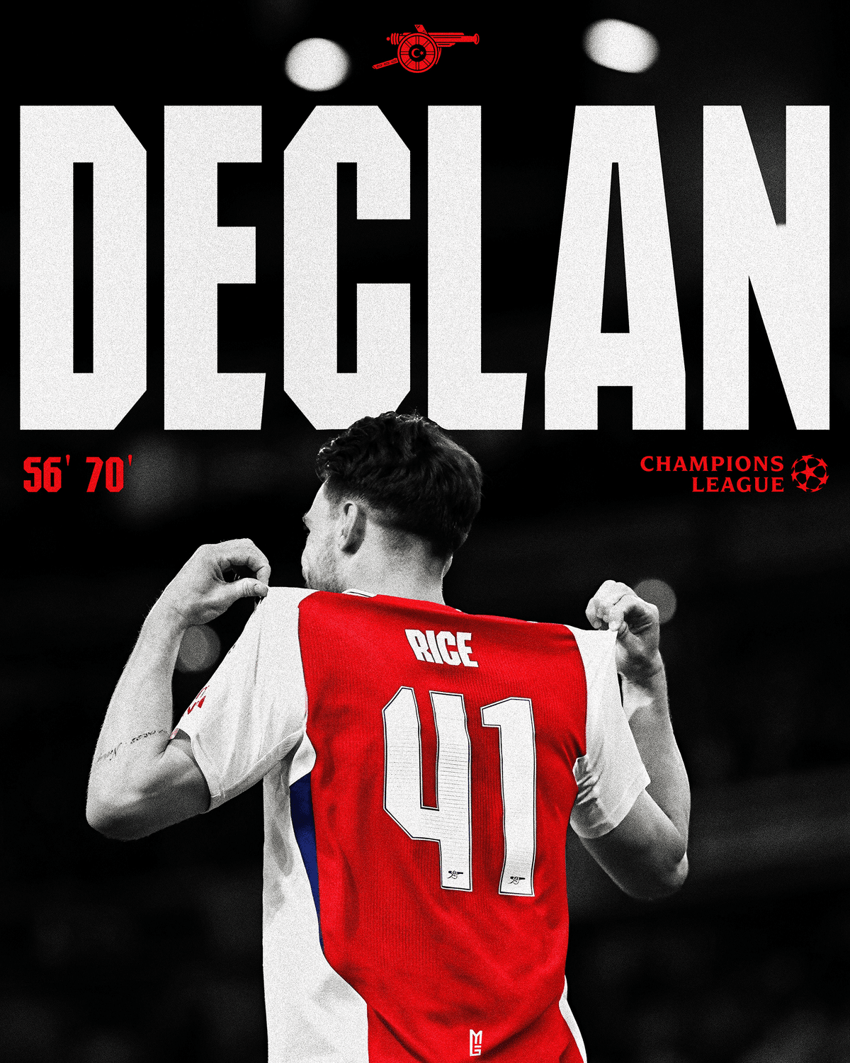 Arsenal Declan Rice Poster