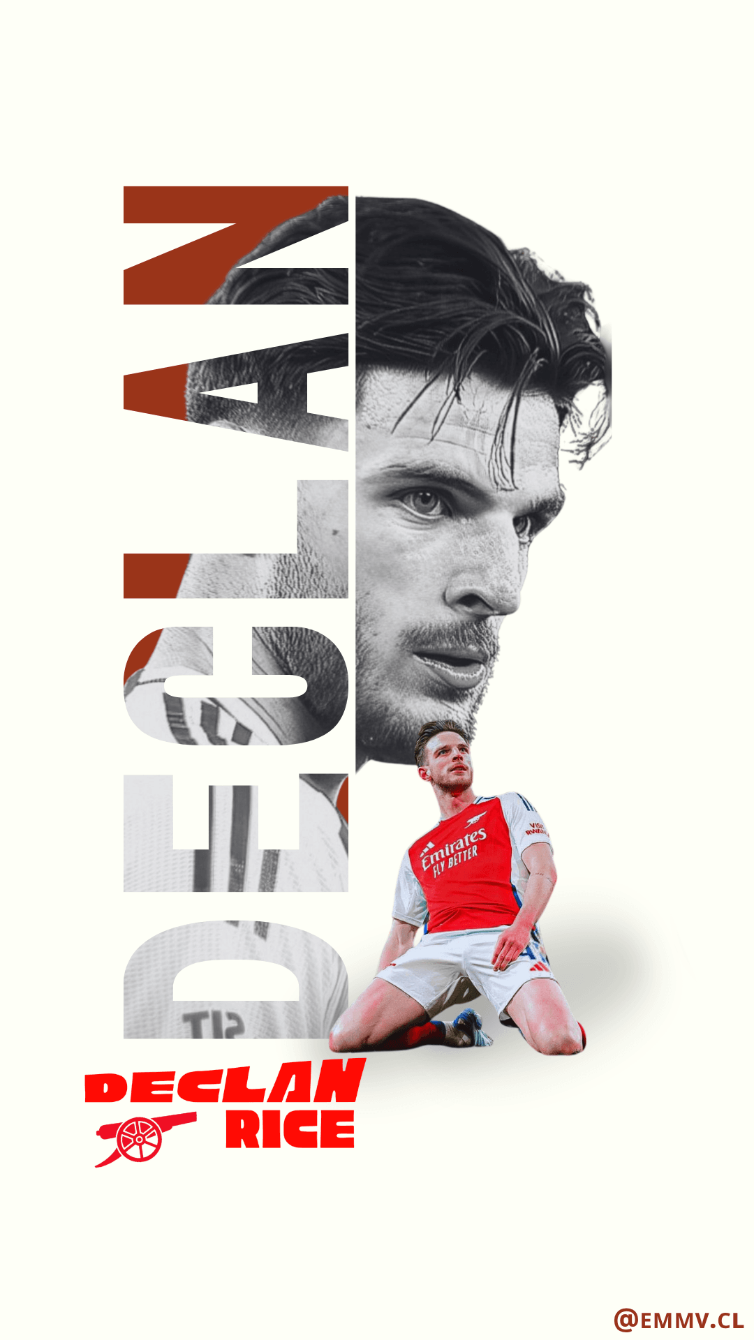 Declan Rice Arsenal Poster | Premier League Sports Graphic Design