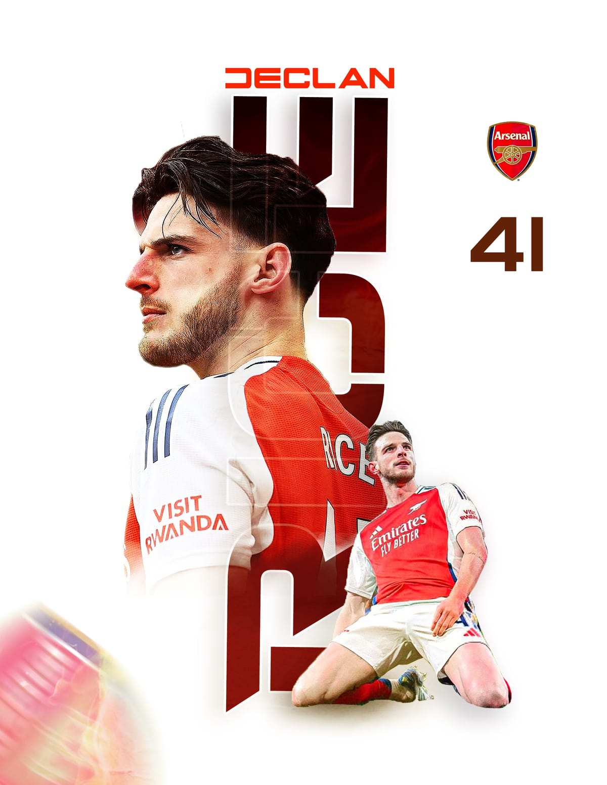 Declan rice ✨ football poster design