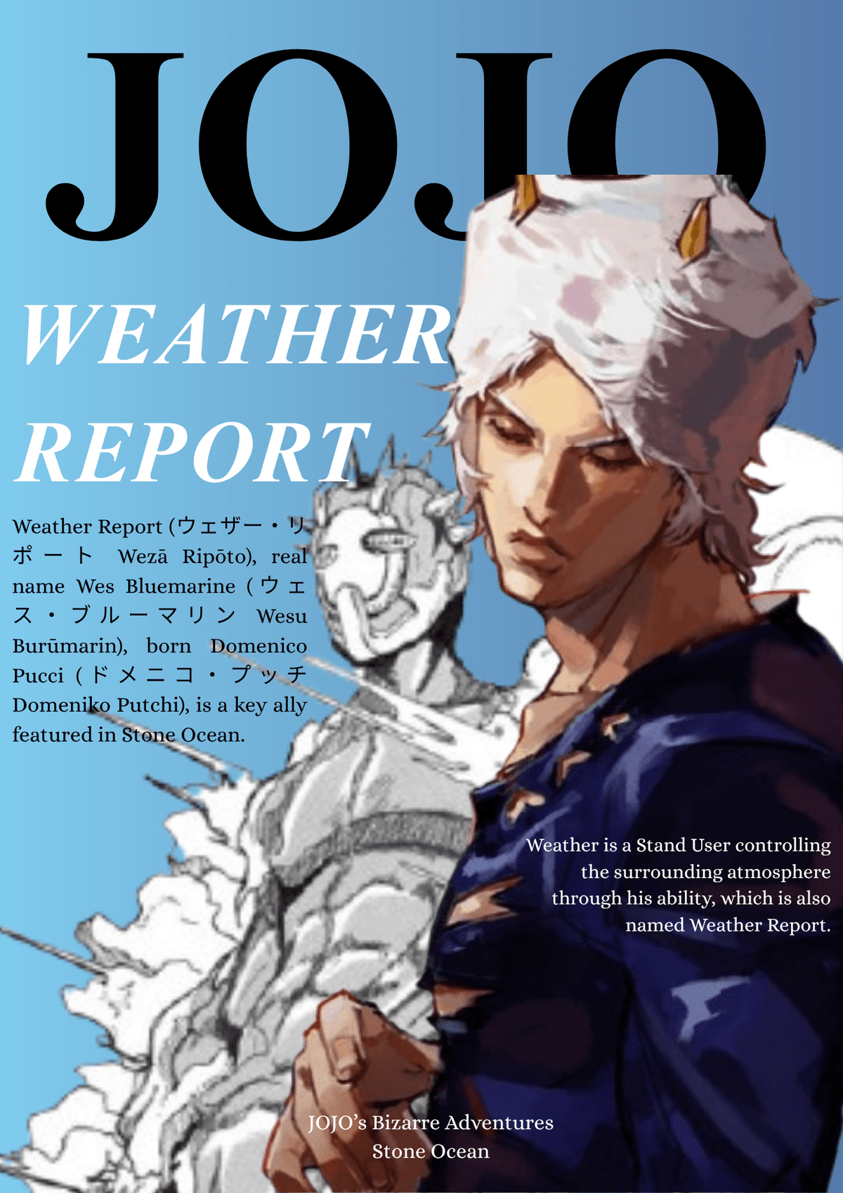 Weather Report JoJo vintage magazine aesthetic
