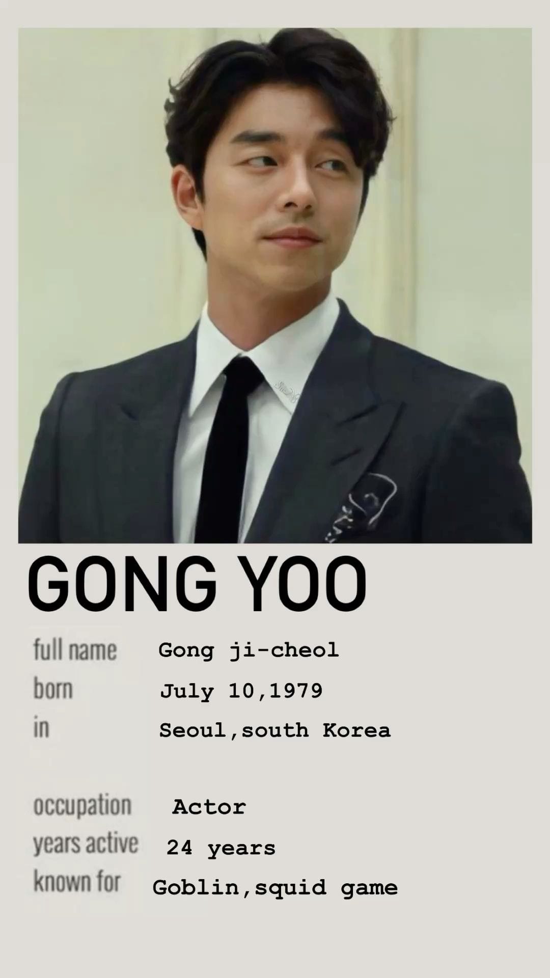 Gong yoo poster