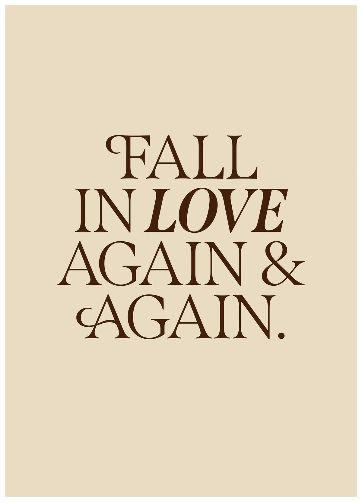 Fall in Love Again Print (16" x 20" in)