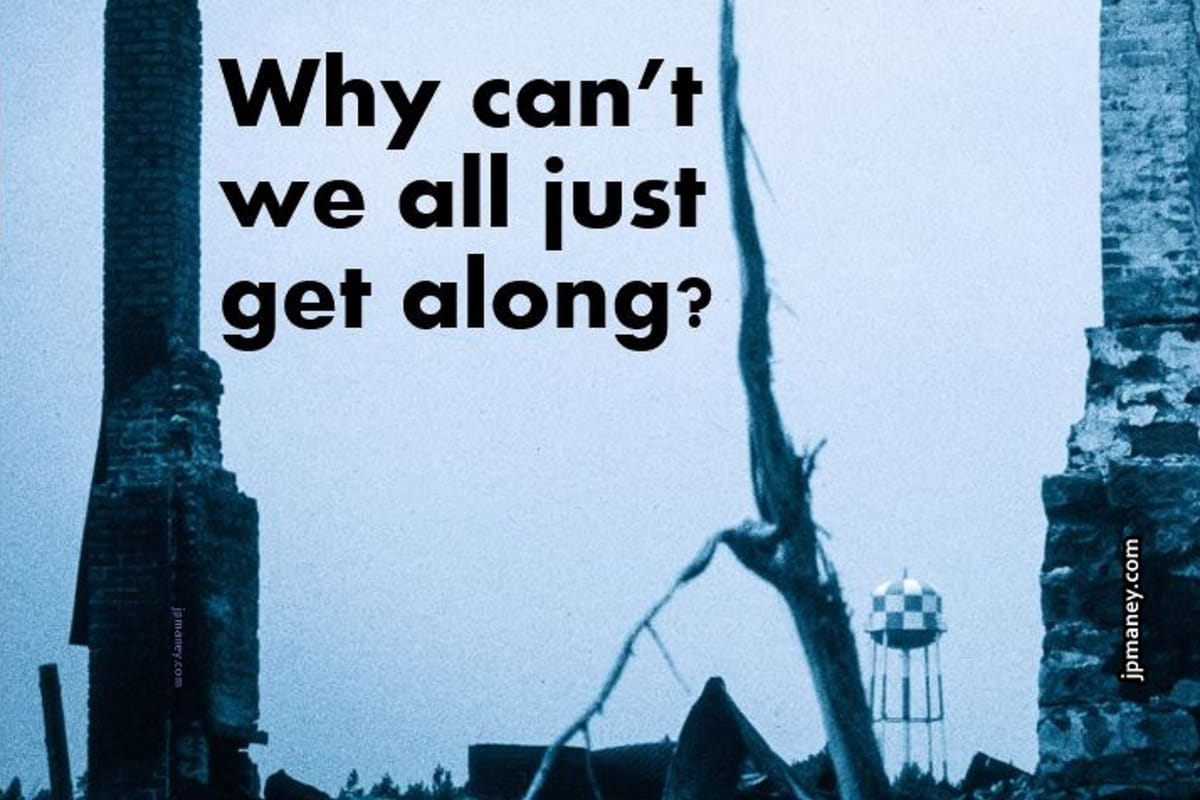 We don't get along poster