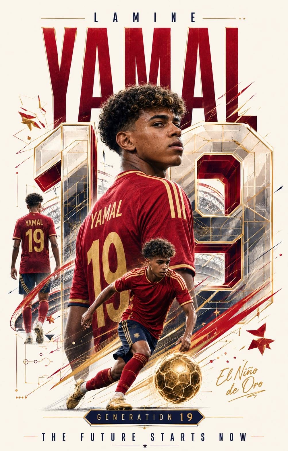 Lamine Yamal Soccer PNG, Spain Number 19 Football Shirt Design, Sublimation Digital Download