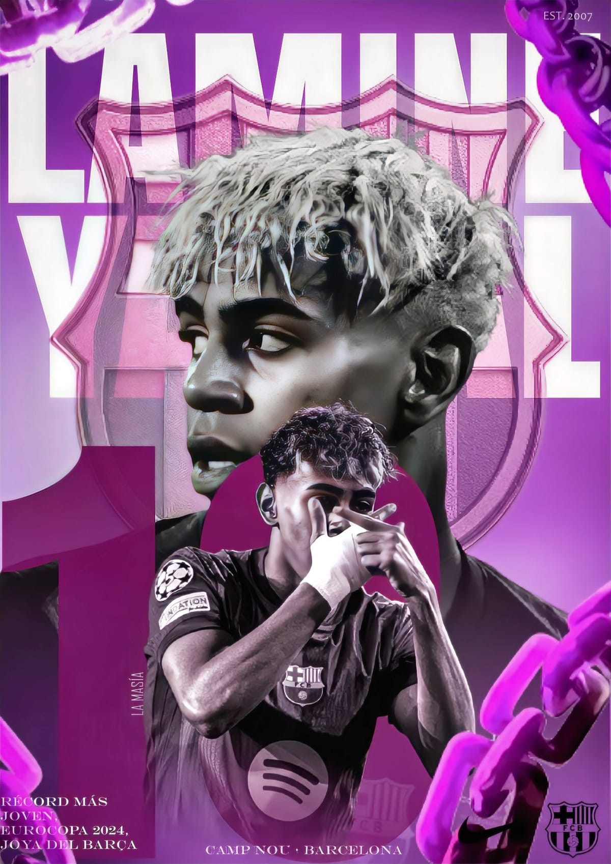 Lamine Yamal FC Barcelona Poster Design