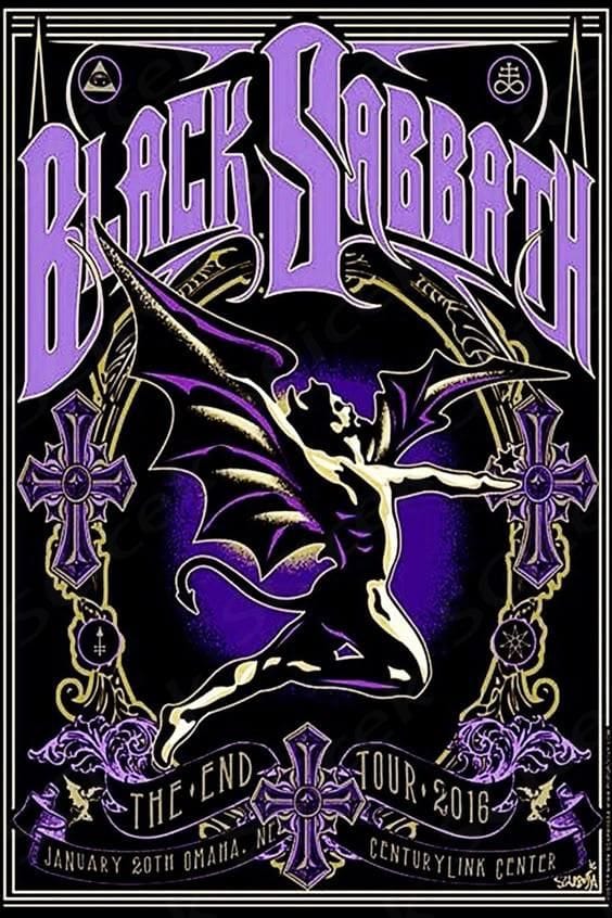 Black Sabbath digital concert poster, rock band poster, music memorabilia, heavy metal