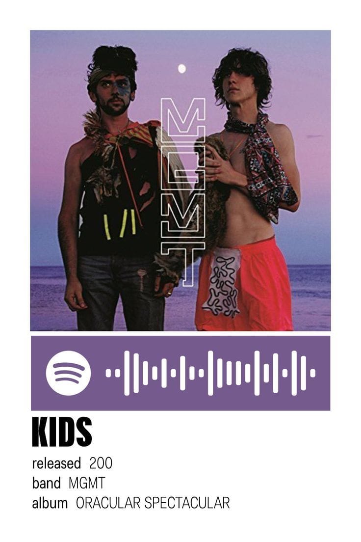 kids mgmt minimal spotifycodecard poster