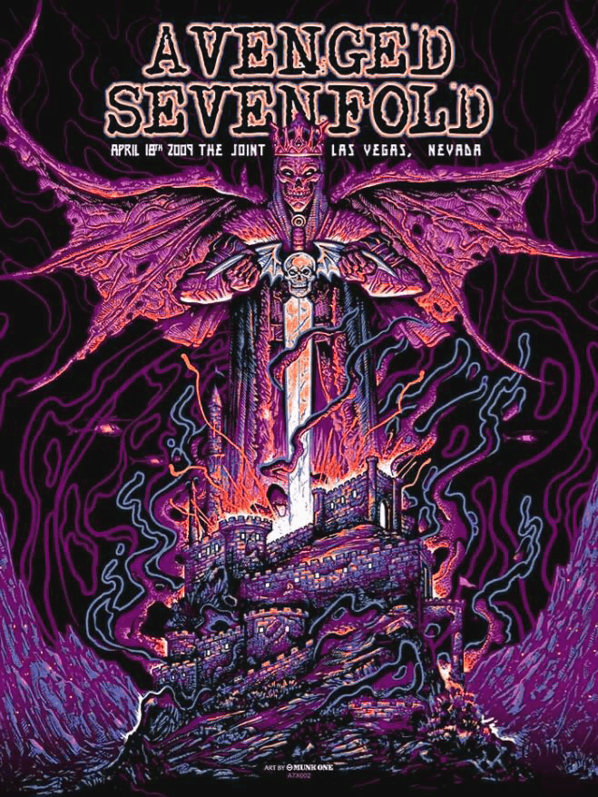 AVENGED SEVENFOLD poster pink