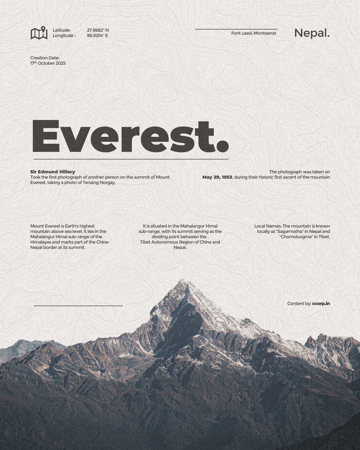 Mount Everest poster